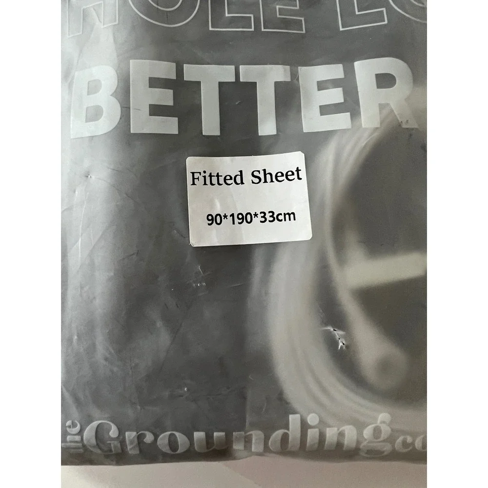 The Grounding Co Gray Single Fitted Sheet Earthing Conductive Single/Twin NEW